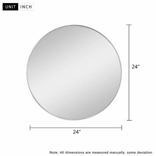 Carson Carrington Salmi Aluminum Alloy Framed Round Mirror Bed Bath