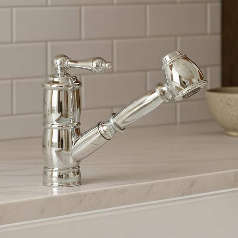 Whitehaus Vintage III Plus 1.5 GPM Single Hole Pull Out Kitchen Sink