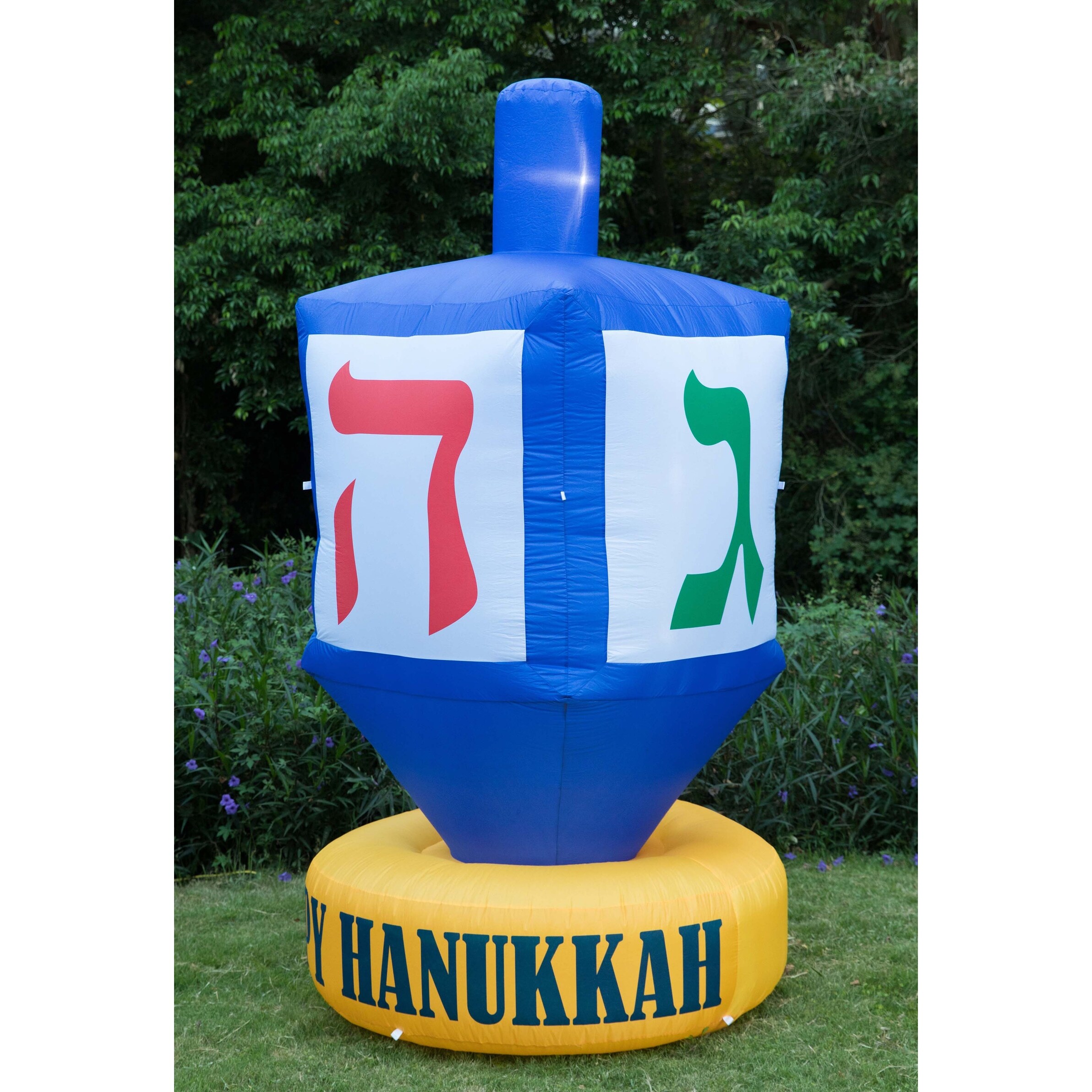 Shop Giant Hanukkah Inflatable Dreidel Yard Decor With Built In Bulbs Tie Down Points And Powerful Built In Fan Overstock 32333440