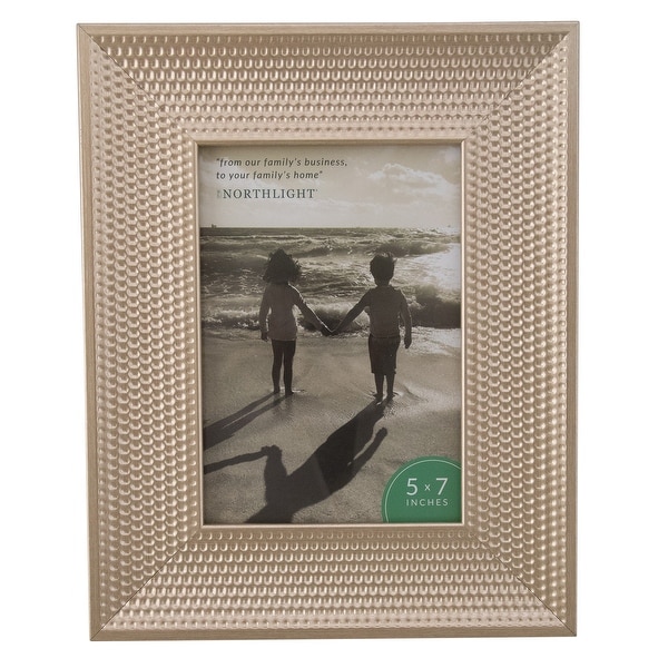 10.25" Champagne Gold Honeycomb Rectangular Photo Frame for 7" x 5" Photo - 5-inchx7-inch