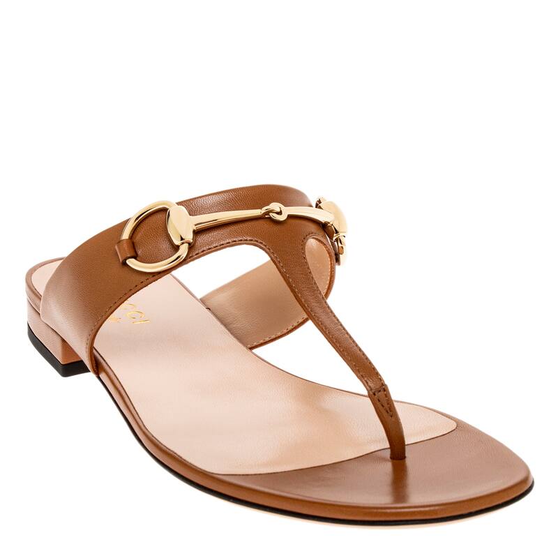 Gucci Horsebit Thong Sandals - Overstock - 43053311