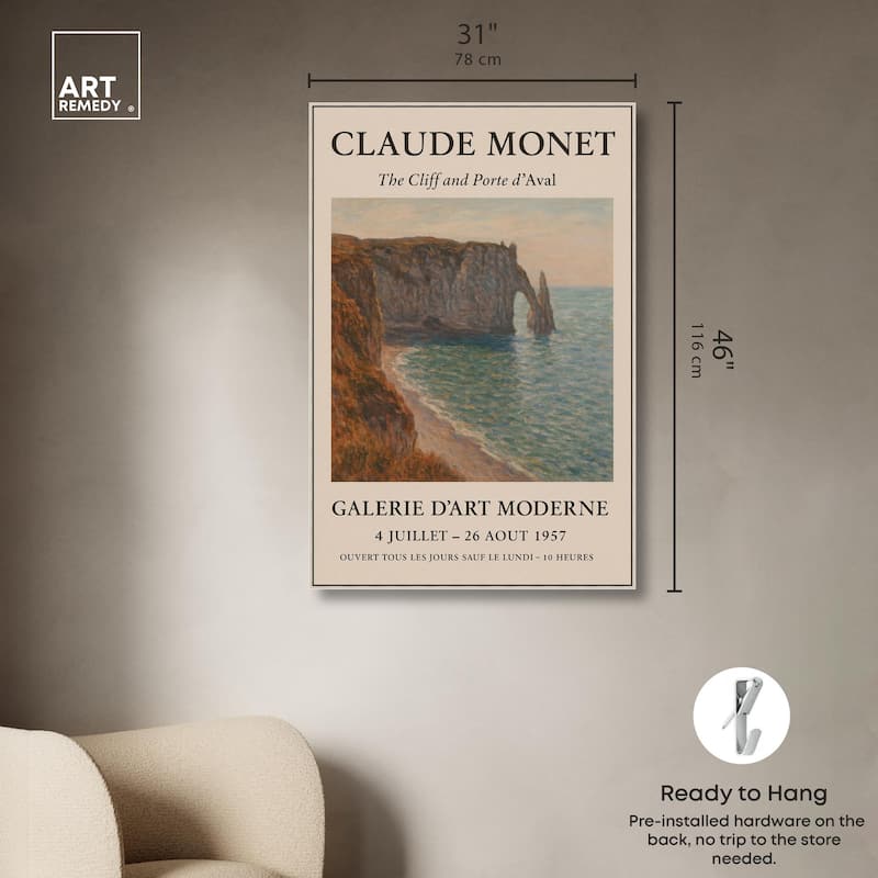 Monet's Seascape Canvas by Art Remedy