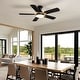 preview thumbnail 4 of 19, Industrial Smart LED Flush Mount Ceiling Fan with Dual Blade Finishes