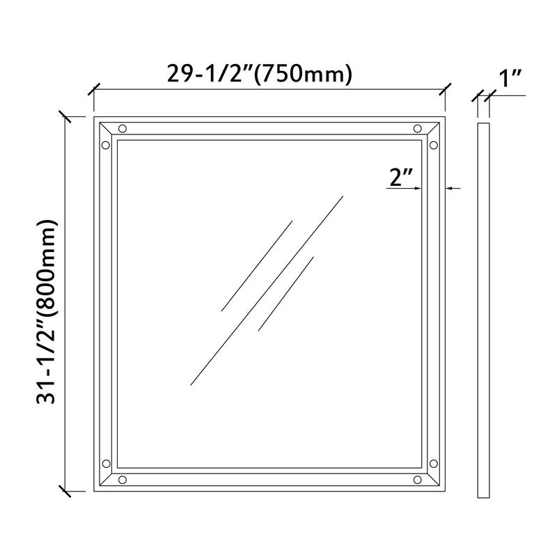 Thornton 30" Mirror - 1D x 30W x 32H