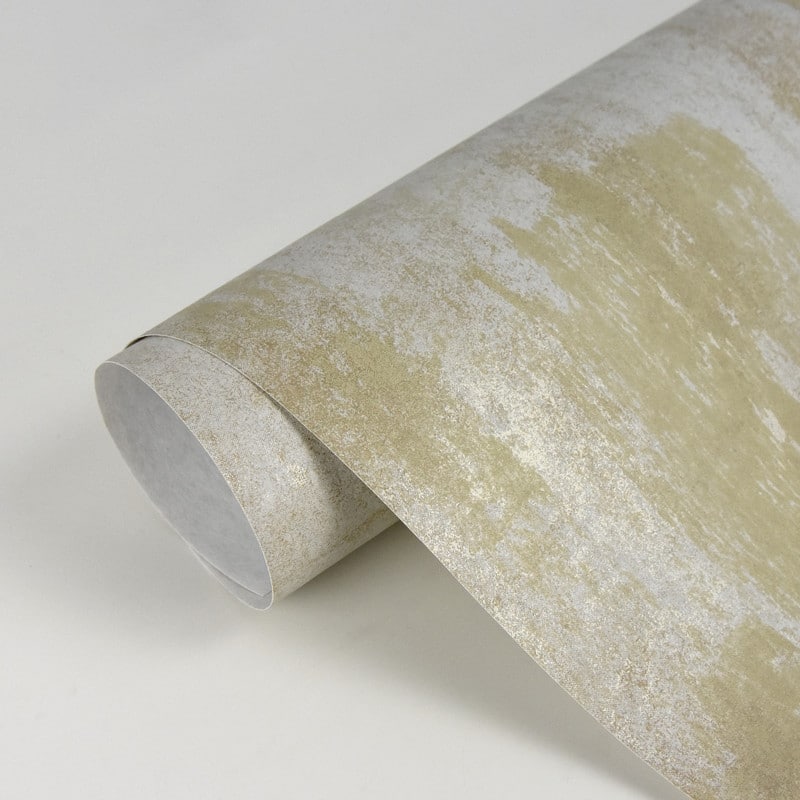 Brewster Pollit Champagne Distressed Texture Wallpaper - 27.5in x 396in x 0.025in
