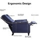 preview thumbnail 4 of 11, Pushback Recliner Chair, Fabric Armchair Push Back Recliner with Rivet Decoration, Single Sofa Accent Chair