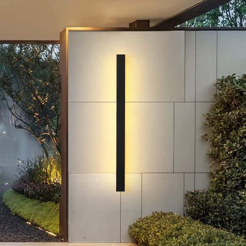 YANSUN 20W Outdoor Wall Light, Waterproof IP67,Warm White 3000K LED, Long Rectangular Outdoor Sconce for Patio, Garden, Porch