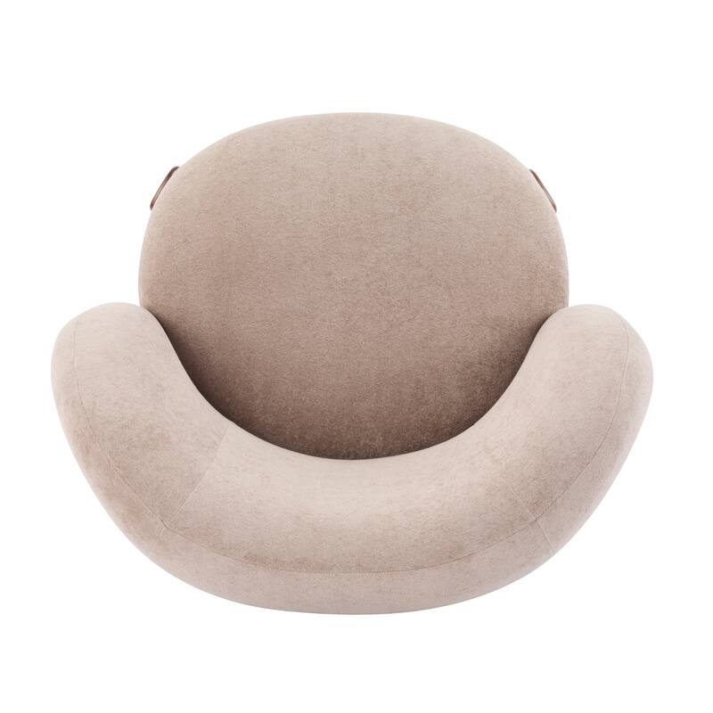 Roomfitters Modern Wingback Armchair with Curved Backrest, Upholstered Accent Seating for Living Room Comfort