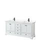 Option White, Black Trim, White Cultured Marble Top
