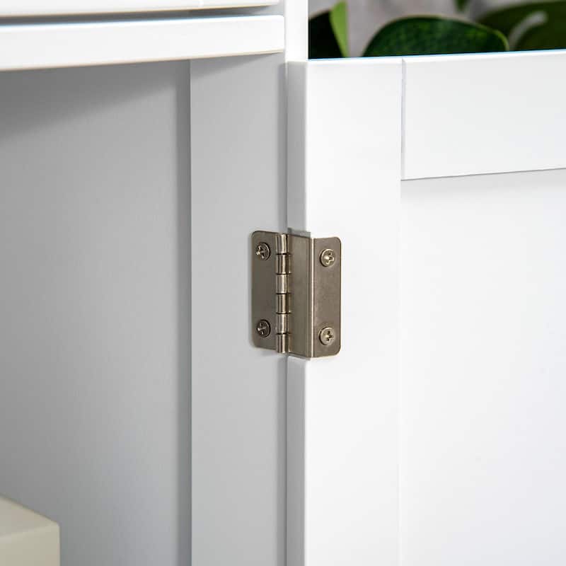 kleankin Freestanding Bathroom Storage Cabinet, Floor Cupboard with 2 Drawers, Adjustable Shelf