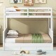 preview thumbnail 5 of 11, Twin over Full Wood Bunk Bed with Hydraulic Lift Up Storage, White
