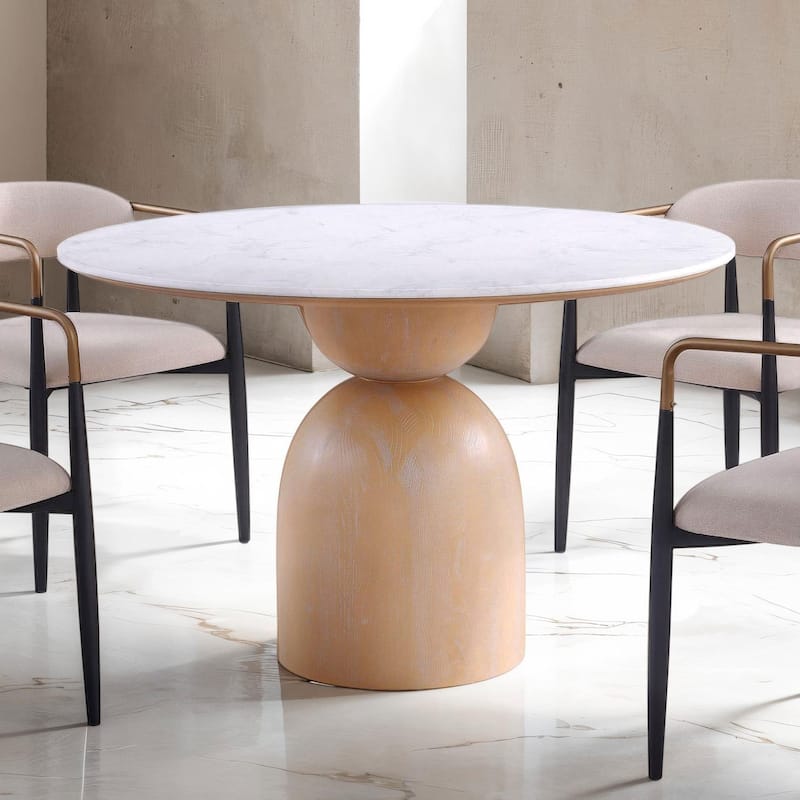 Furniture of America Darcy Modern Natural Wood Round Dining Table - Natural