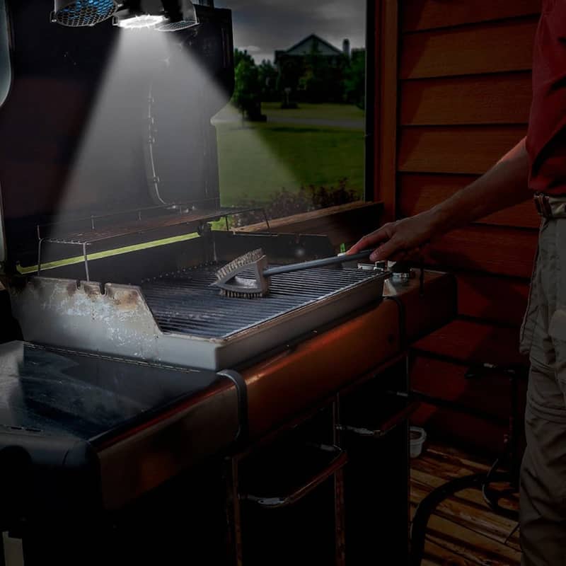 Technical Pro Portable Adjustable 12 LED Super Bright BBQ Grill w Light and Fan for Grilling, used w Gas,Charcoal,Electric Grill