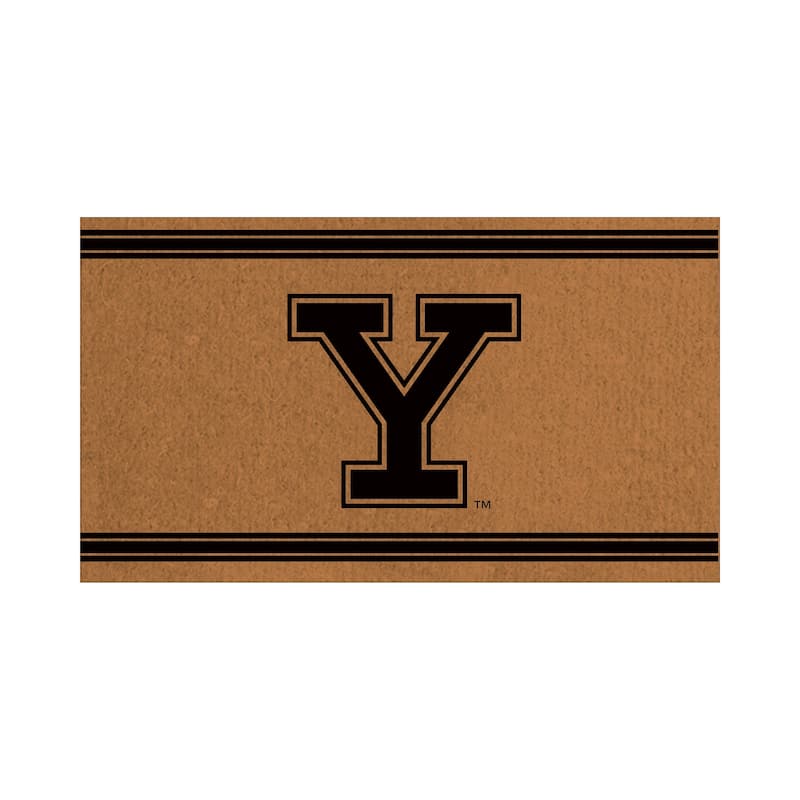 Yale University Monochrome Indoor/Outdoor Coir Door Mat - 28" x 16"