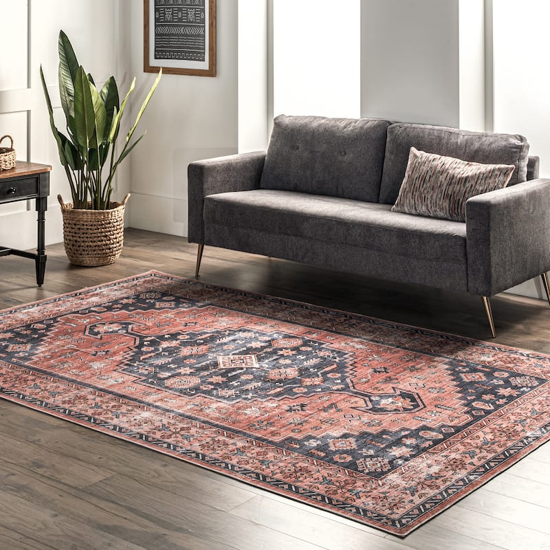 Nuloom Astra SplashGuard Traditional Machine Washable Area Rug