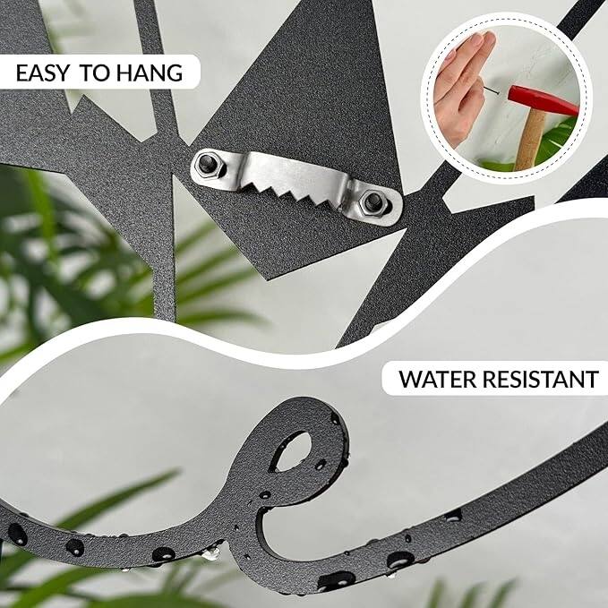Metal Wall Art, Leon & Mathilda, Home Office and Living Room Decoration