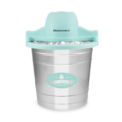 Elite Gourmet 4Qt. Old Fashioned Electric Ice Cream Maker