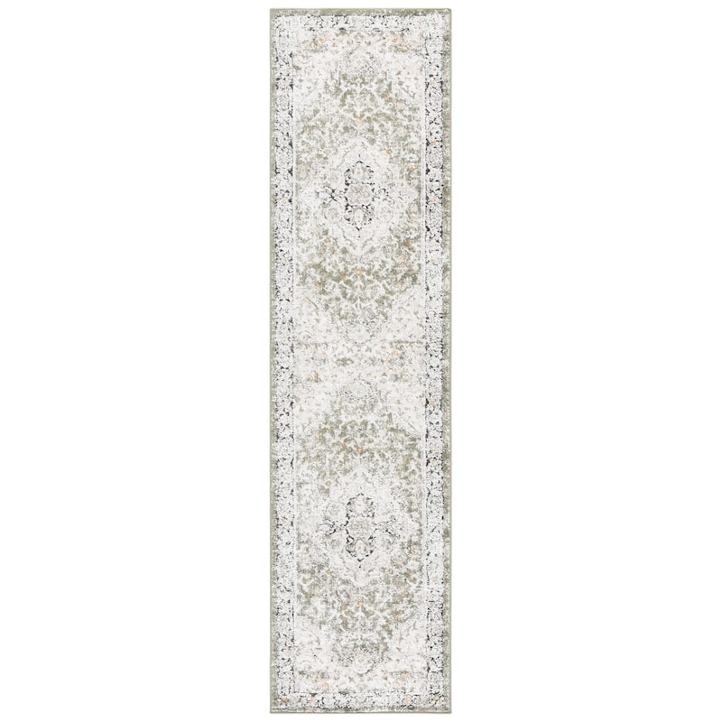 SAFAVIEH Opal Maive Oriental Rug - 2'3" x 9' Runner - Green/Beige