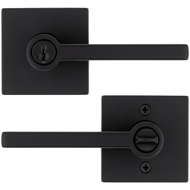 Kwikset Halifax Single Cylinder Keyed Entry Door Lever Set with Square