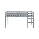 preview thumbnail 12 of 10, Full Rubber Wood Loft Bed with Ladder,Grey