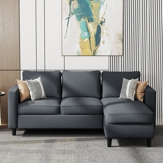 Futzca 74" Convertible Sectional Sofa Couch, Small L-Shaped Sofa