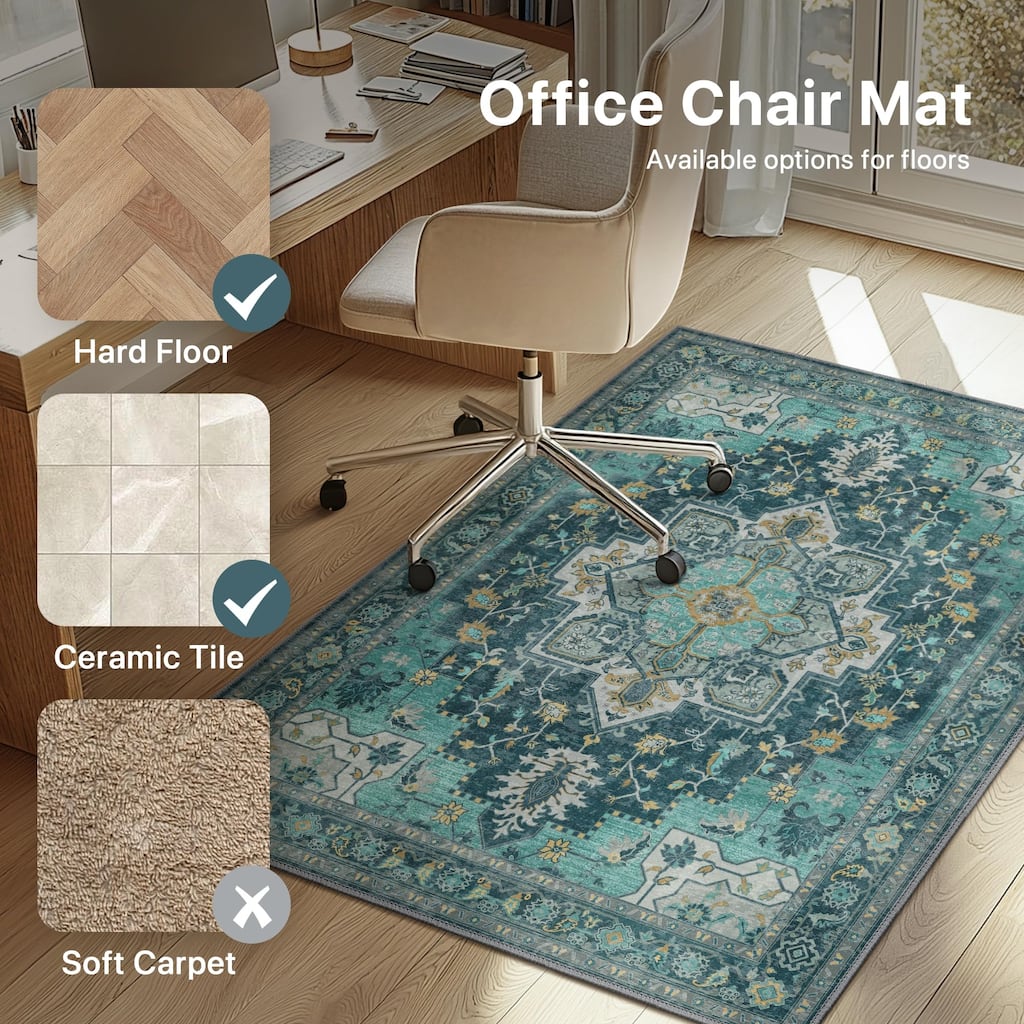 Mcow Low Pile Machine Washable Non-Slip Area Rug - 3'X4'