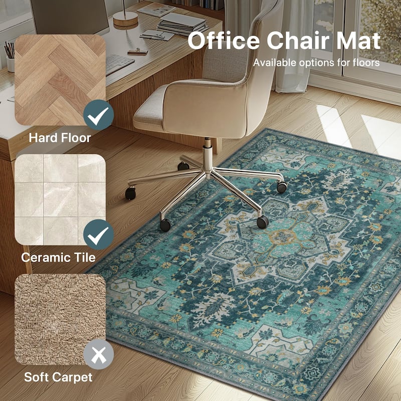 Mcow Low Pile Machine Washable Non-Slip Area Rug - 3'X4'