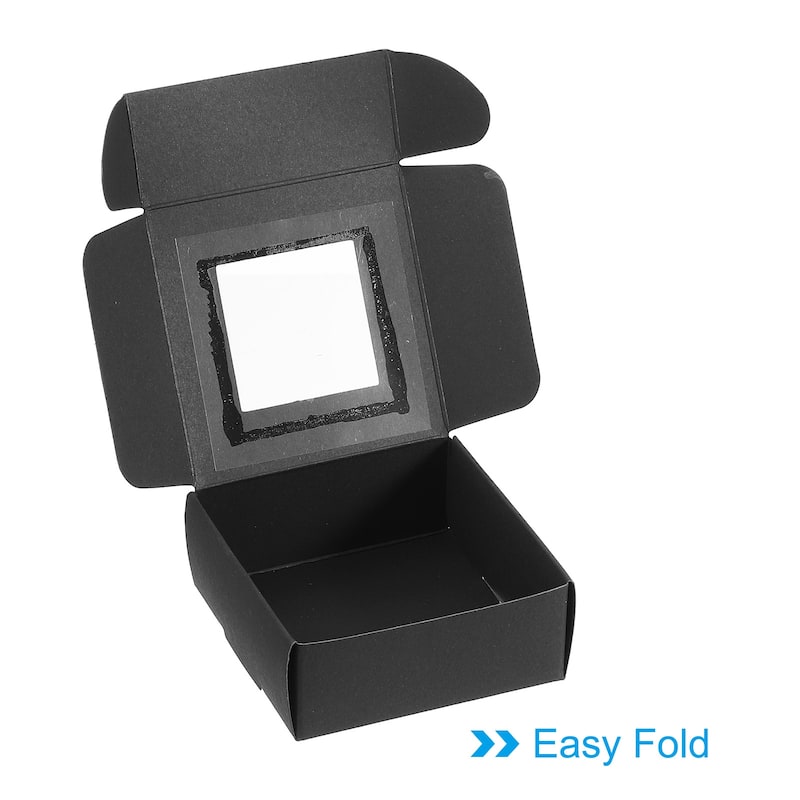 2.5"x2.5"x1" Paper Soap Box with Window, 30 Pack Soap Boxes Square