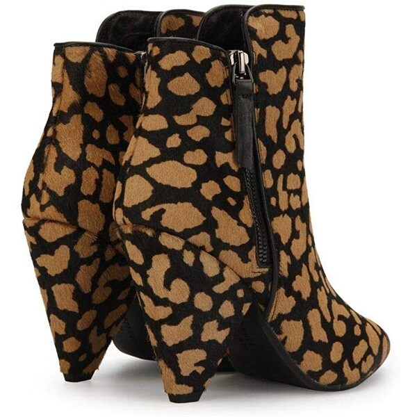kenneth cole leopard booties