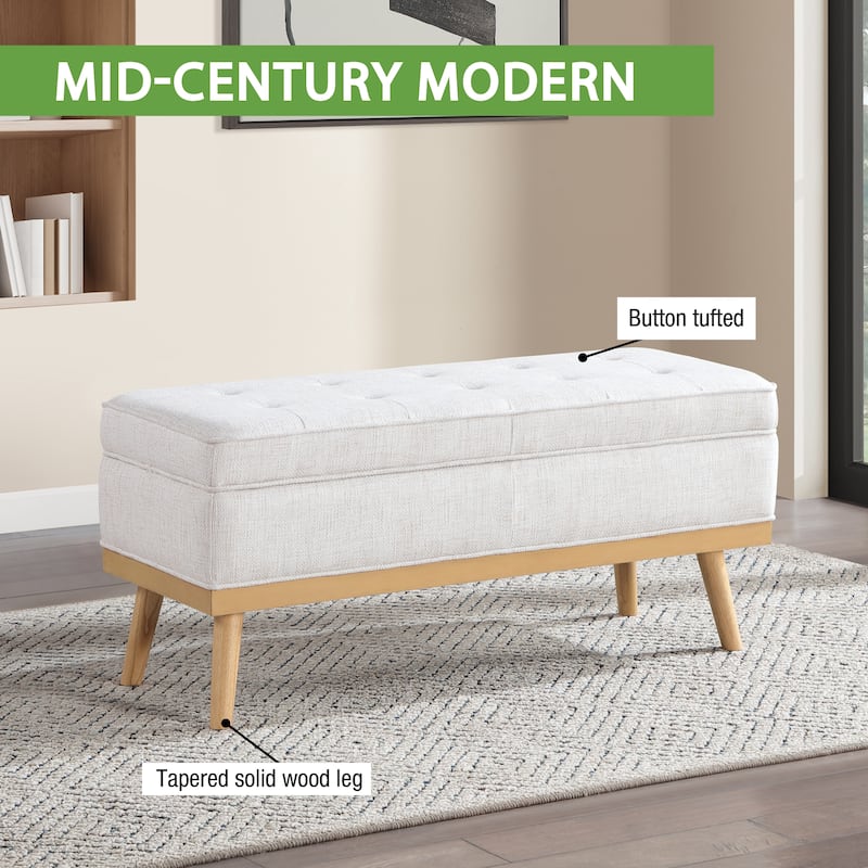 Carson Carrington Sastamala Mid-century Storage Bench