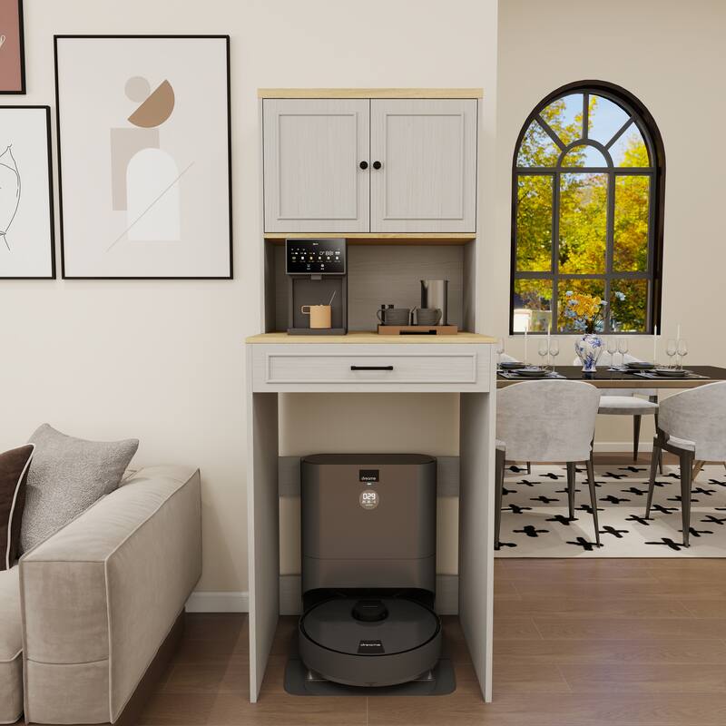 Anmytek Space Saving Storage Cabinet Laundry Washer Pedestal Kitchen Appliance Organizer