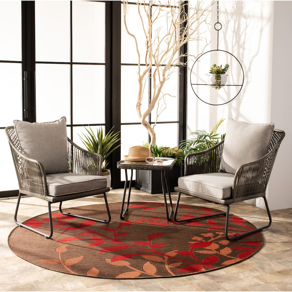 SAFAVIEH Outdoor Rihanna 3-Piece Lounge Set - 19Wx19Dx19H