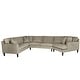 preview thumbnail 2 of 14, Lauren 3-piece Contemporary Angled 6-Seater Sectional