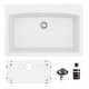 preview thumbnail 50 of 65, Karran Drop-In Quartz 33 in. 1-Hole Single Bowl Kitchen Sink Kit
