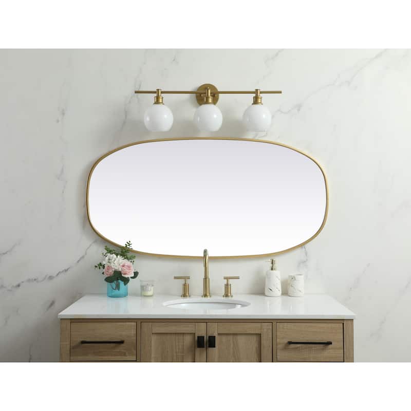 Elegant Lighting MR2B2448 Brynn 24" W x 48" H Oval Framed Bathroom