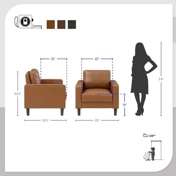 dimension image slide 1 of 3, Fremont & Park Pitts 3-Piece Living Room Set
