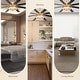 preview thumbnail 28 of 34, Bella Depot 72" Gold Large Ceiling Fan with Light and Remote 6-Speed Gold Modern Fandelier DC Motor