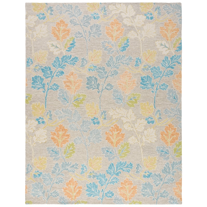 SAFAVIEH Handmade Jardin Gudborg Wool Rug - 8' x 10' - Blue/Grey