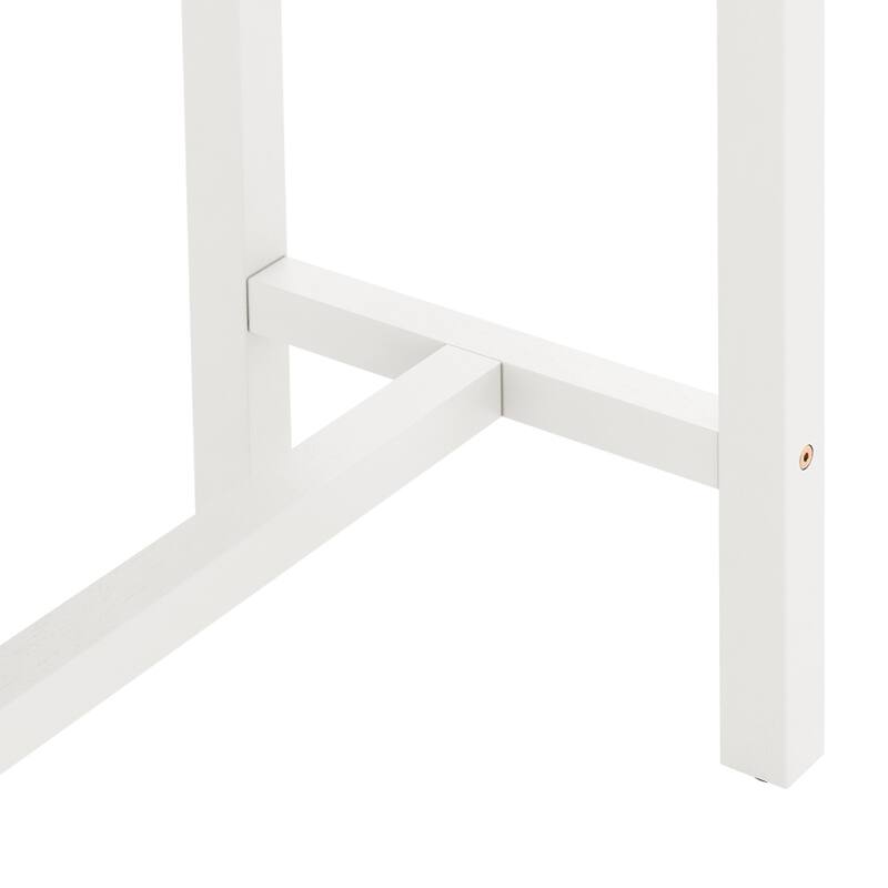 Casual 38 in. Outdoor & Indoor Rectangular Patio Bar Table Wood Dining Table