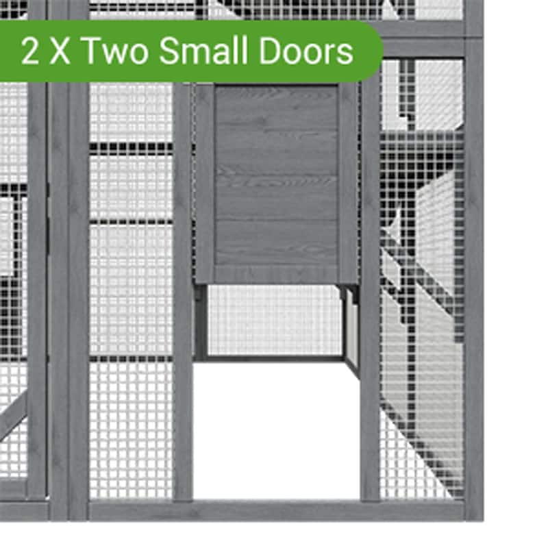 Large Outdoor Cat Enclosures with Houses, Bridges, Walks&UV Proof