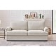 preview thumbnail 10 of 22, Viviana 76 inch Polyester Round Arm Sleeper Sofa Ivory