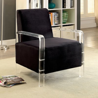 Fall Contemporary Flannelette Padded Accent Chair by Furniture of America