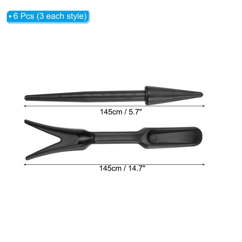 6pcs Mini Garden Hand Succulent Transplanting Tools Digging Planting Tools - Black