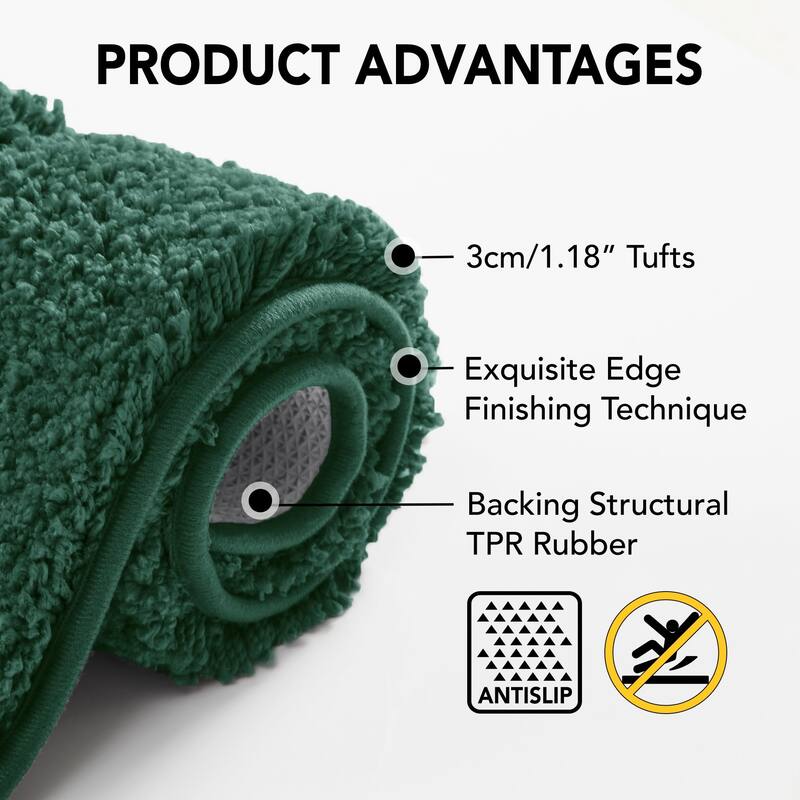 Deconovo Bathroom Rugs, Non Slip Absorbent Shower Bathroom Mat (1 PC)