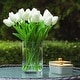 preview thumbnail 14 of 20, Enova Home 20 Pieces Artificial Real Touch Tulips Fake Silk Flowers Arrangement in Glass Vase with Faux Water for Home Decor