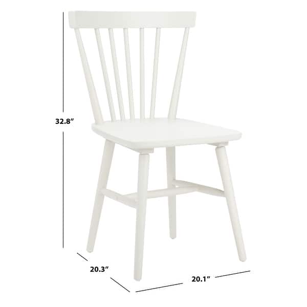 dimension image slide 2 of 6, SAFAVIEH Winona Spindle Farmhouse Dining Chairs (Set of 2) - 20.1" x 20.3" x 32.8"