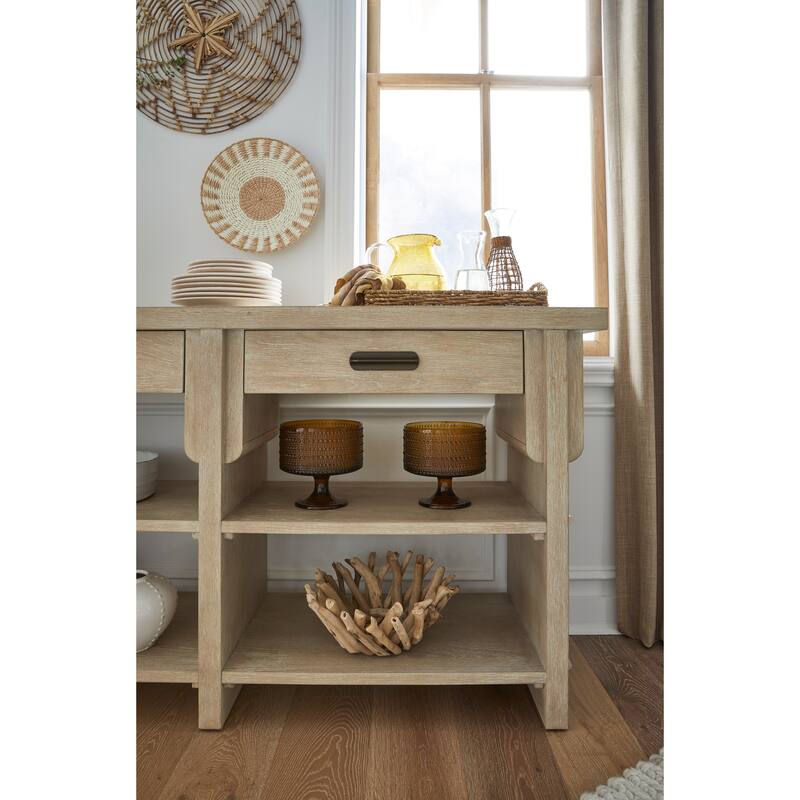 Salt Life Home Sunset Cove Sanibel Brown Server - 68''W x 18''D x 36''H