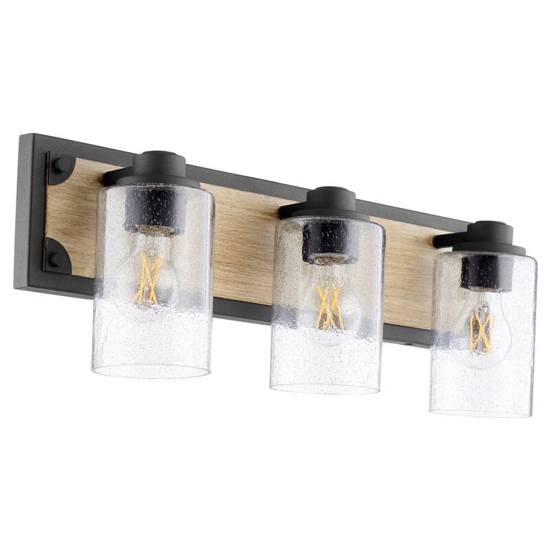 Quorum International 2 Light 23" Wide Bathroom Vanity Light - Noir / Driftwood