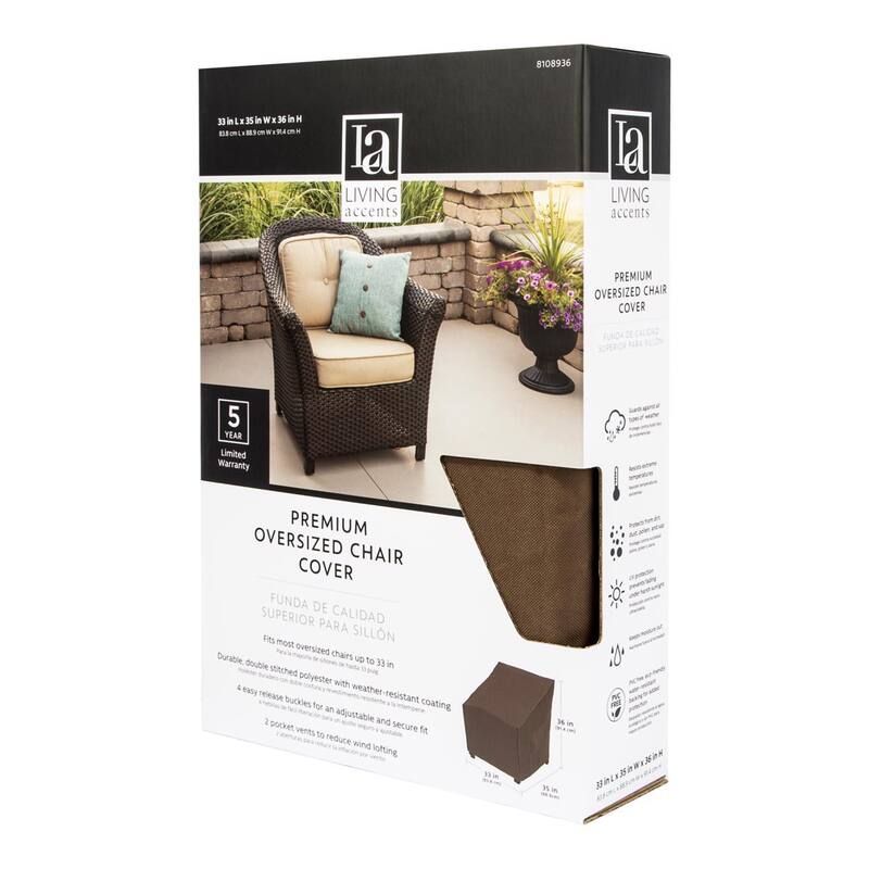 Living Accents Polyester Chair Cover 36"