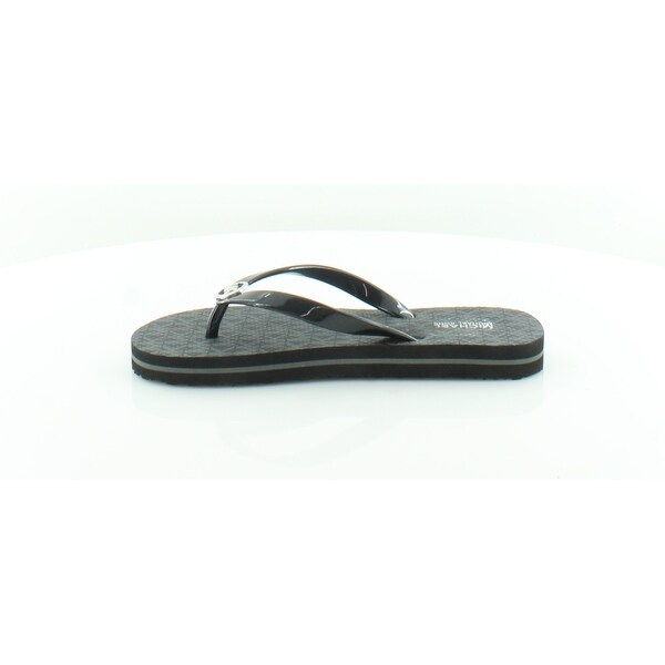 michael kors flip flops womens black